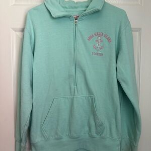 Blue quarter zip